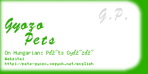 gyozo pets business card